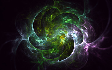 3D rendering abstract fractal light background