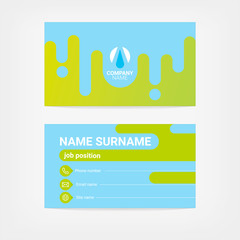 Color business card template.