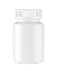 blank plastic bottle isolated on white background, 3D rendering