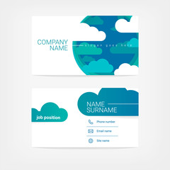 Color business card template.
