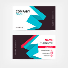 Color business card template.