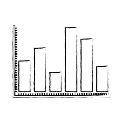 blurred silhouette of statistical graphs contour thick bars vector illustration