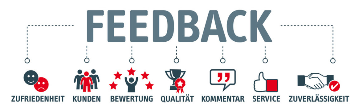 Banner Feedback mit icons