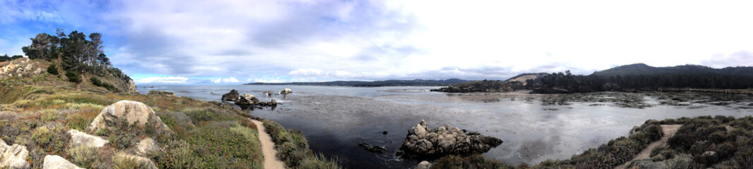 Cliff Side Panoramic View of the Pacific Ocean