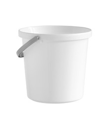 Plastic bucket (with clipping path) isolated on white background
