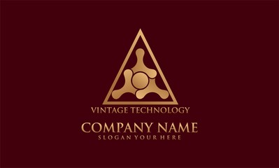 Fototapeta premium vintage technology logo