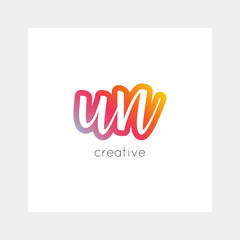 UN logo, vector. Useful as branding, app icon, alphabet combination, clip-art.