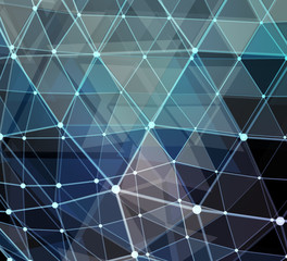 Abstract network data connection technology. Digital background. 3d illustration