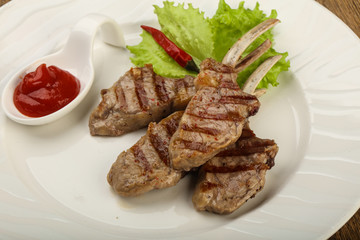 Grilled lamb