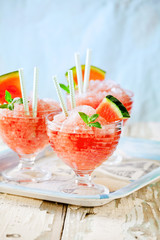 Bowls Of Refreshing Watermelon Granita