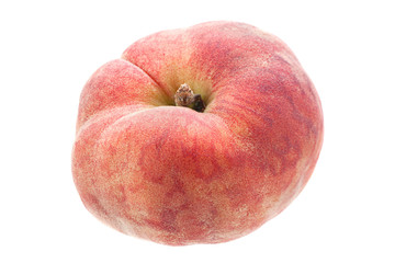 Figs peach fruit on white