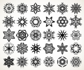 Ornate doodle mandalas