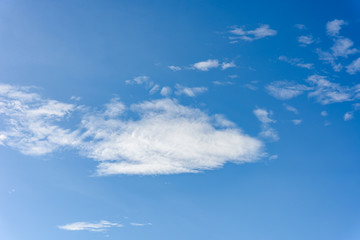 Fototapeta premium Beautiful cirrus clouds against the blue sky
