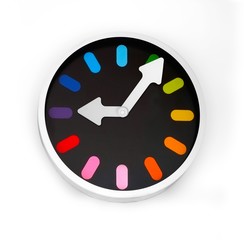 Modern clocks show different times (set)