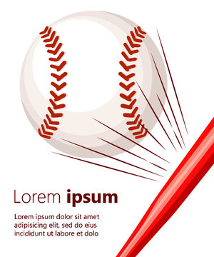Vector Illustration of Softball or Baseball with Movement Motion Lines Web site page and mobile app design vector element