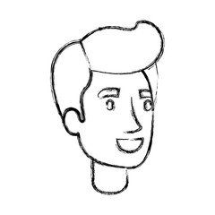 blurred silhouette of man face with pompadour hair vector illustration