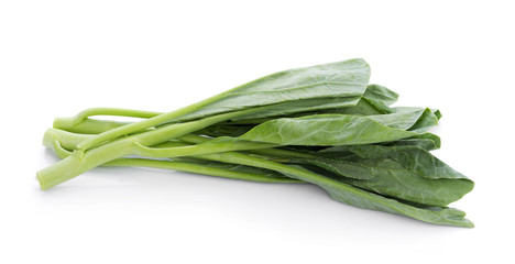 Chinese broccoli isolated on white background