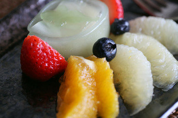 和菓子とフルーツ