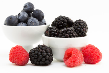 Arándanos, moras y frambuesas