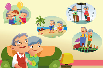 Obraz na płótnie Canvas Senior Couple Thinking About Retirement Activities