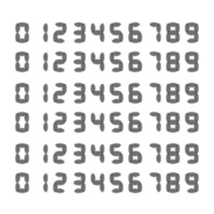 isolated object electronic font, numbers on white background