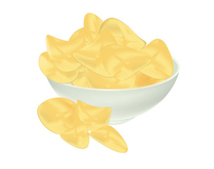 Potatoes chips in a bowl