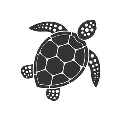 Naklejka premium Ikona żółwia morskiego