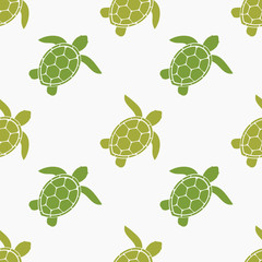 Sea turtles seamless pattern