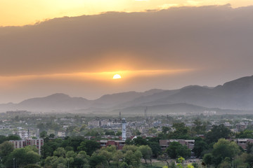 Islamabad Skyline Sunset Pakistan