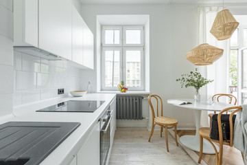 Kitchen with round table