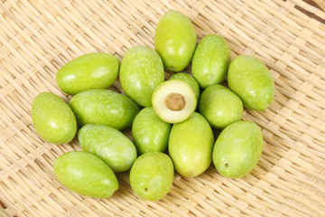 Green young olive