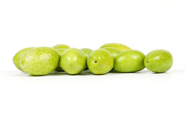 Green raw young olive