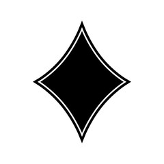 Diamond icon black and white vector illustration