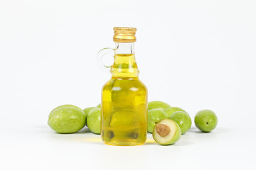 Green raw young olive