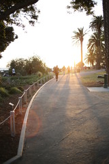 Obraz premium Sunset on alley