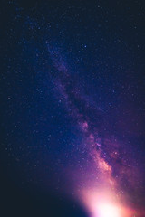 Obraz na płótnie Canvas Bethany Beach at night with the Milky Way