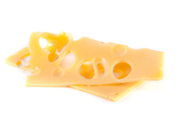 cheese slice isolated on white background cutout