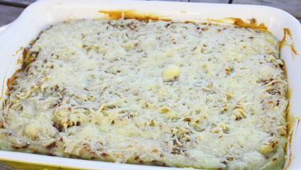 hachis parmentier fait maison dans plat
