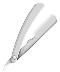 Straight razor vector isolated on a white background vector illustration barber shop razor Web site page and mobile app design vector element