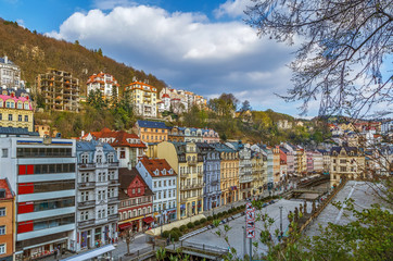 City center of Karlovy Vary, Czech republic