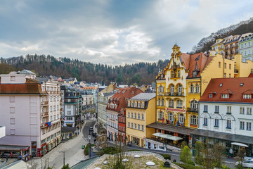 Fototapeta na wymiar View of Karlovy Vary, Czech republic