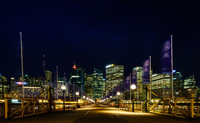Fototapeta na wymiar Darling Harbour at night