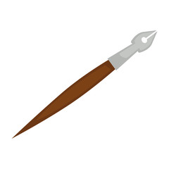 Old-fashioned pen with metal end and wooden holder