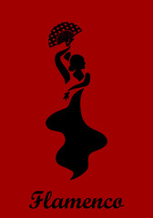  Flamenco woman poster - obrazy, fototapety, plakaty