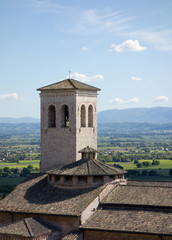 View of the Tiber valley from the fortress at Assisi, Italy, Spring 2017.