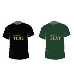 Colorfull T-shirts with sample text space. Vector.