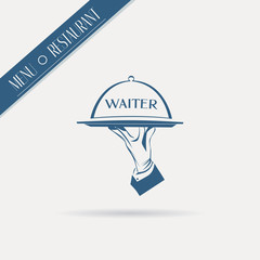 illustration vector logo, isolated. Classic banner or label for restaurants, cafe, menu and any business. 