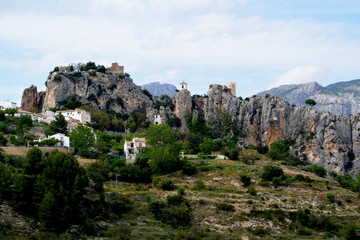 Fototapeta na wymiar Guadalest town on the mountains Spain