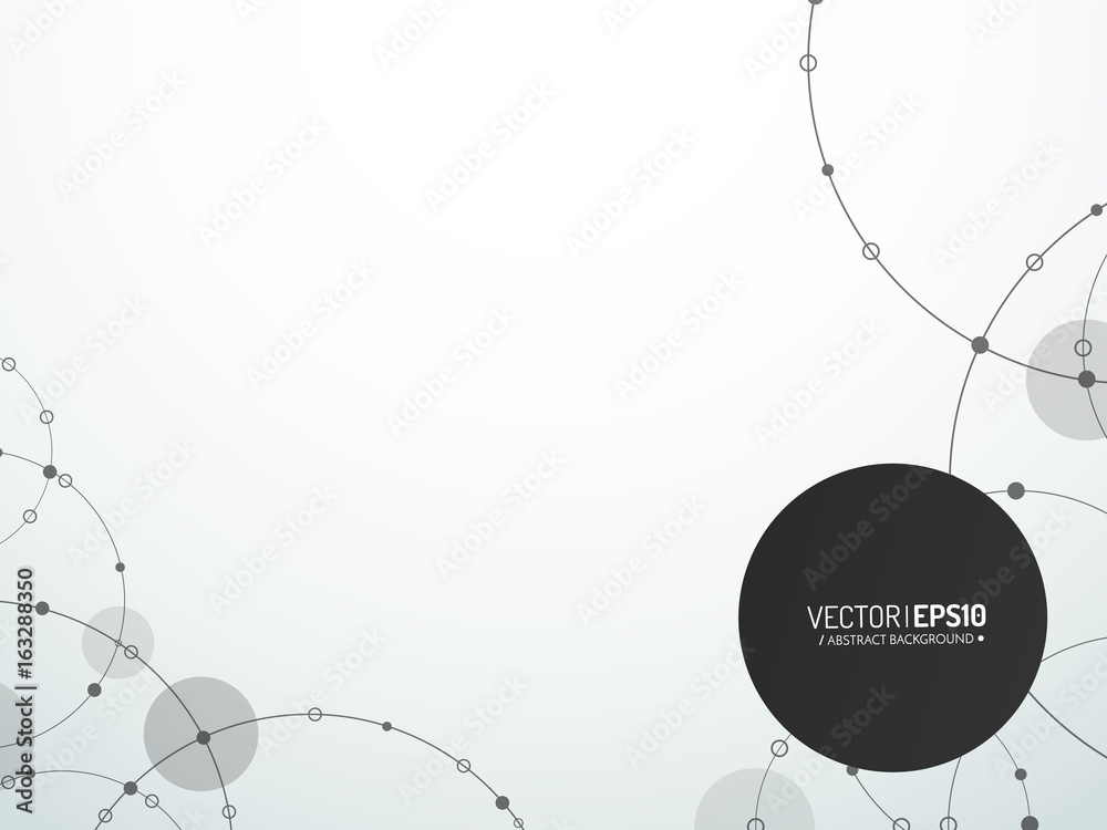 Poster connected lines and dots. network sign. vector illustration