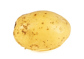 Fresh potato isolated on white background